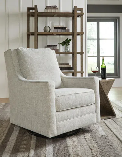 Ashley Kambria Swivel Glider Accent Chair In Fog