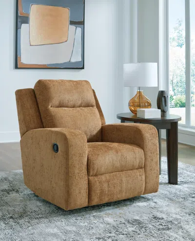 Ashley Kanlow Manual Rocker Recliner In Honey