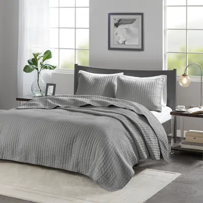 Ashley Keaton Full/queen 3 Piece Quilt Set In Gray