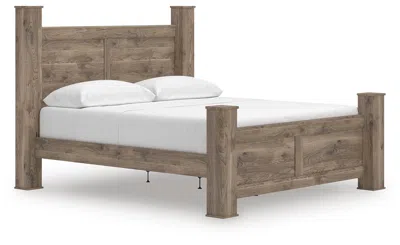 Ashley Keithland King Poster Bed In Brown