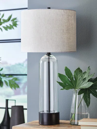 Ashley Kerrbrook Table Lamp In Clear/black