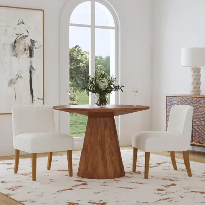 Ashley Kinfine Usa Inc. Homepop Upholstered Dining Chair In Cream