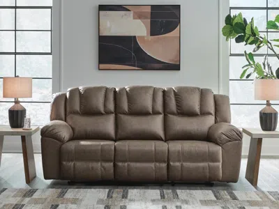 Ashley Knoxlee Manual Reclining Sofa In Driftwood