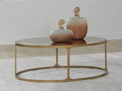 Ashley Korajane Coffee Table In Antique Gold