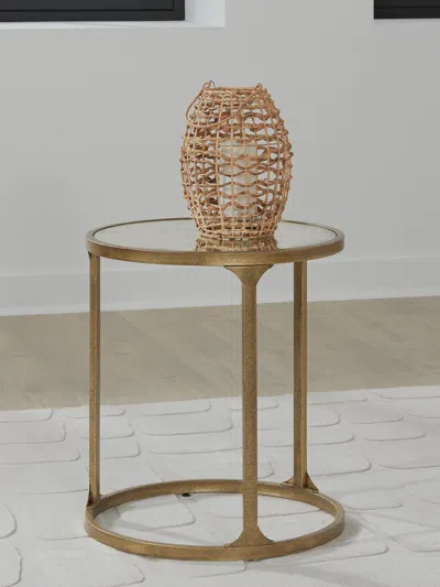 Ashley Korajane End Table In Antique Gold