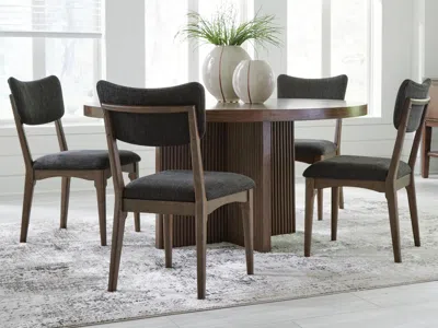 Ashley Korestone Dining Table And 4 Chairs In Dark Brown