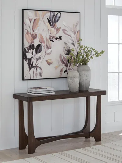 Ashley Korestone Sofa Table In Dark Brown
