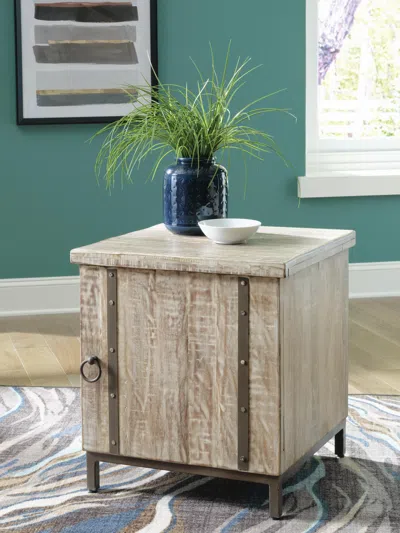 Ashley Laddford 1 Door Accent Cabinet In Whitewash