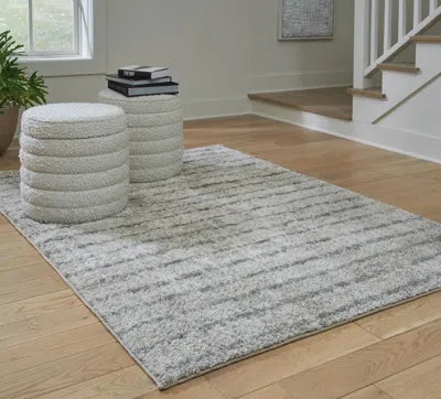 Ashley Laddway 5' X 7' Rug In Cream/green