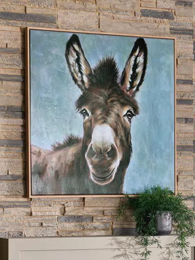 Ashley Landerton Wall Art In Brown/blue/white