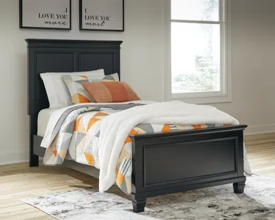 Ashley Lanolee Twin Panel Bed In Black