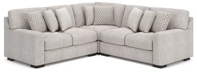 Ashley Larce 3-piece Next-gen Nuvella™ Performance Fabric Sectional In Stone