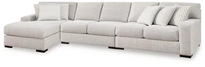 Ashley Larce 3-piece Next-gen Nuvella™ Performance Fabric Sectional With Chaise In Stone