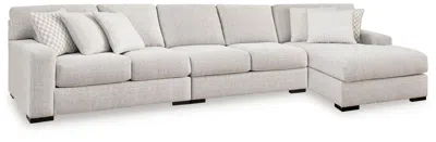 Ashley Larce 3-piece Next-gen Nuvella™ Performance Fabric Sectional With Chaise In Stone