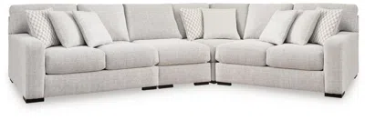 Ashley Larce 4-piece Next-gen Nuvella™ Performance Fabric Sectional In Stone