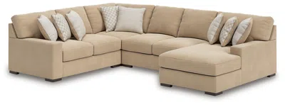 Ashley Larce 4-piece Next-gen Nuvella™ Performance Fabric Sectional With Chaise In Dune