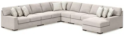 Ashley Larce 6-piece Next-gen Nuvella™ Performance Fabric Sectional With Chaise In Stone