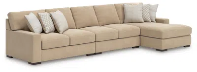 Ashley Larce Next-gen Nuvella™ Performance Fabric 3-piece Sectional With Chaise In Dune