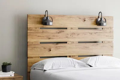 Ashley Larstin Queen Panel Headboard In Tan Brown