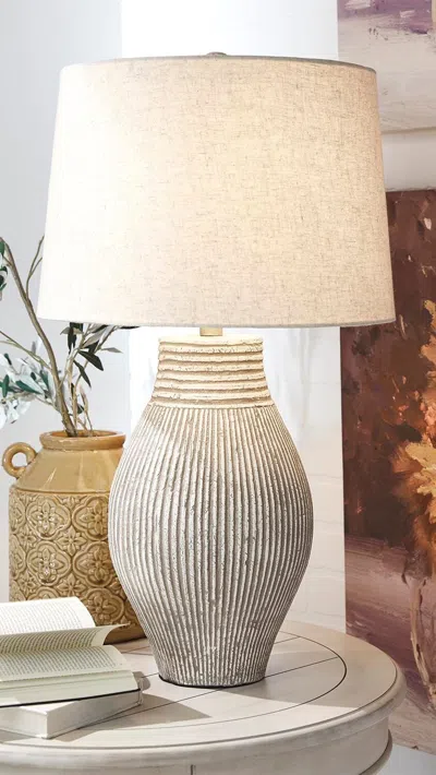 Ashley Layal Table Lamp In Beige
