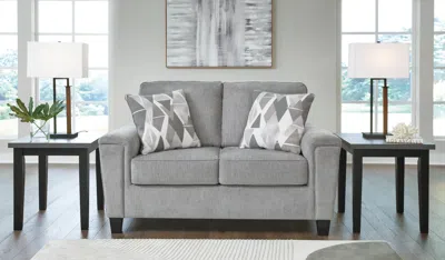Ashley Leeshan Loveseat In Steel