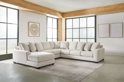 Ashley Lerenza 4-piece Sectional With Chaise In Birch