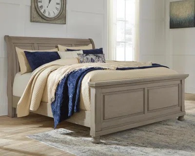 Ashley Lettner Queen Sleigh Bed In Light Gray