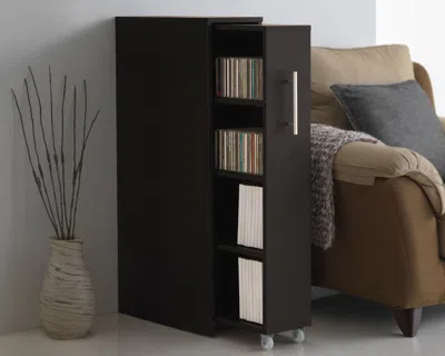 Ashley Lindo Shelving Cabinet In Dark Brown
