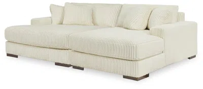 Ashley Lindyn 2-piece Modular Super Chaise In Ivory