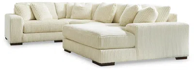 Ashley Lindyn 4-piece Modular Sectional With Chaise In Ivory