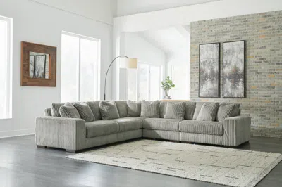 Ashley Lindyn 5-piece Modular Sectional In Fog