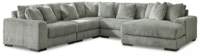 Ashley Lindyn 5-piece Modular Sectional With Chaise In Fog
