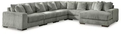 Ashley Lindyn 6-piece Modular Sectional With Chaise In Fog