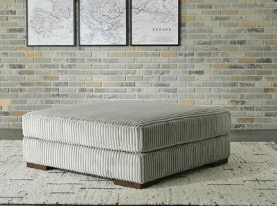 Ashley Lindyn Oversized Accent Ottoman In Fog