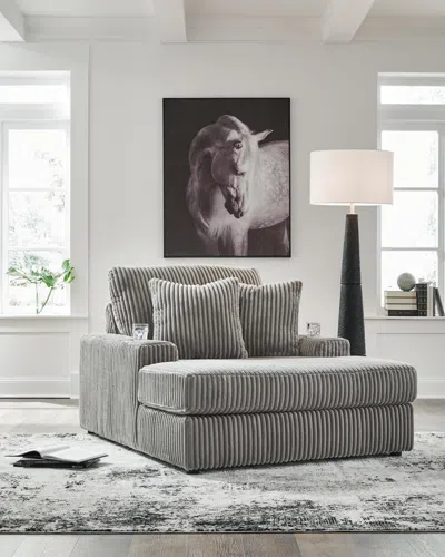 Ashley Lindyn Oversized Chaise In Fog