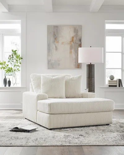 Ashley Lindyn Oversized Chaise In Ivory