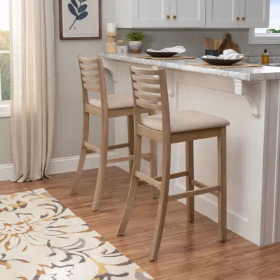 Ashley Linon Bar Stool In Natural
