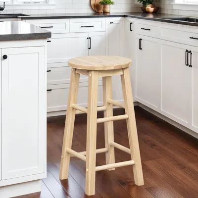 Ashley Linon Cyrus Counter Height Bar Stool In Unfinished