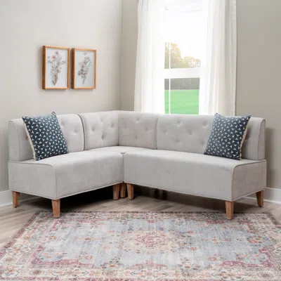 Ashley Linon Gentry Corner Nook In Light Gray
