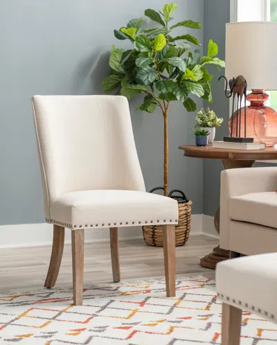 Ashley Linon Gentry Dining Chairs (set Of 2) In Cream/tan