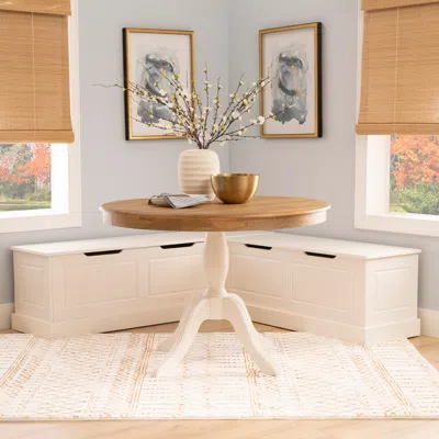 Ashley Linon Landin Corner Nook Dining Set In White