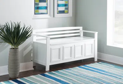 Ashley Linon Laredo Storage Bench In White