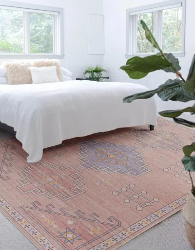 Ashley Linon Oakland Emerson 8' X 10' Area Rug In Pink