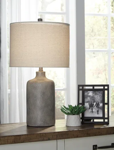 Ashley Linus Table Lamp In Antique Black