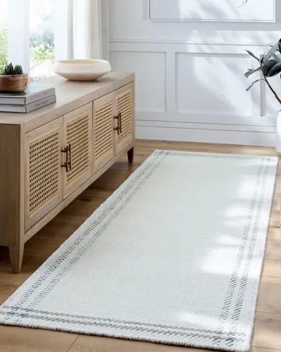 Ashley Livabliss Mardin Boarder Runner Rug In Light Gray