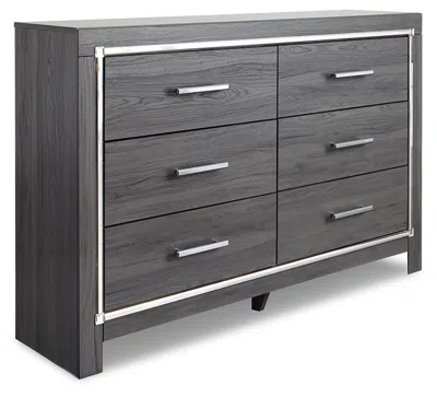 Ashley Lodanna 6 Drawer Dresser In Gray