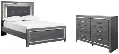 Ashley Lodanna Full Panel Bed With Dresser In Gray