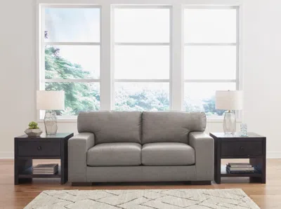 Ashley Lombardia Leather Loveseat Leather In Fossil