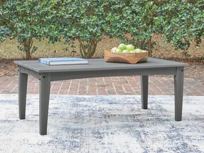 Ashley Lone View Bay Outdoor Coffee Table In Gray