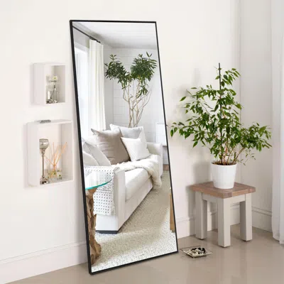 Ashley Luminareview Rectangular Framed Bathroom Wall Mirror In Black